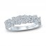 Monique Lhuillier Bliss Diamond Anniversary Band 1 ct tw Round & Marquise-cut 18K White Gold