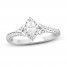 Diamond Engagement Ring 3/8 ct tw Marquise/Round 14K White Gold