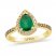 Le Vian Emerald Ring 1/3 ct tw Diamonds 14K Honey Gold