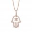 Le Vian Diamond Hamsa Necklace 3/8 ct tw 14K Strawberry Gold 18"