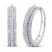 Diamond Fashion Hoop Earrings 1/2 ct tw 10K White Gold