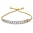 Diamond Link Bolo Bracelet 1/4 ct tw Round-cut 10K Yellow Gold