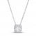 Diamond Necklace 1/3 ct tw Round-cut 14K White Gold 18"