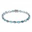 Blue Topaz Bracelet Sterling Silver 7.25"