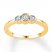 Three-Stone Ring 1/3 ct tw Diamonds 10K Yellow Gold