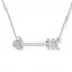 Arrow Heart Necklace 1/15 ct tw Diamonds Sterling Silver