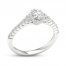 Diamond Engagement Ring 3/4 ct tw Oval/Round-Cut 14K White Gold