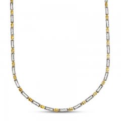 Stampato Link Necklace 10K Yellow Gold 17"