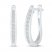 Diamond Hoop Earrings 3/8 ct tw 10K White Gold