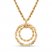 Rope Chain and Circle Necklace 10K Yellow Gold 18"