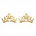 Children's Crown Stud Earrings 14K Yellow Gold