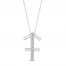 Diamond Sagittarius Necklace 1/10 ct tw Round-cut Sterling Silver 18"