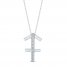 Diamond Sagittarius Necklace 1/10 ct tw Round-cut Sterling Silver 18"