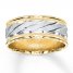 Wedding Band 10K Two-Tone Gold 8mm