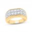 Men's Diamond Wedding Band 2 ct tw Round-cut 10K Yellow Gold