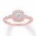 Diamond Engagement Ring 1/4 ct tw Round-cut 10K Rose Gold