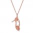 Emmy London Diamond Shoe Necklace 1/5 ct tw 10K Rose Gold