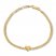 Heart Curb Chain Bracelet 14K Yellow Gold Adjustable