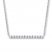 Lab-Created White Sapphire Bar Necklace Sterling Silver