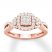 Diamond Engagement Ring 1/2 ct tw Round-cut 10K Rose Gold