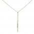 Bar Lariat Necklace 14K Yellow Gold