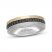 Neil Lane Men's Black Diamond Wedding Band 1/2 ct tw Round-Cut 14K Two-Tone Gold