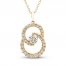 Encircled by Love Diamond Necklace 1 ct tw Round-cut 14K Yellow Gold 18"