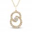 Encircled by Love Diamond Necklace 1 ct tw Round-cut 14K Yellow Gold 18"