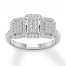 Diamond Engagement Ring 1/2 ct tw Round-cut 10K White Gold