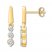 3-Stone Diamond Earrings 1/3 ct tw Round-cut 10K Yellow Gold