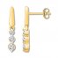 3-Stone Diamond Earrings 1/3 ct tw Round-cut 10K Yellow Gold