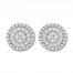 Diamond Earrings 1/2 ct tw Round-cut 10K White Gold