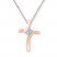 Cross Necklace Diamond Accents 10K Rose Gold