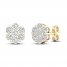 Diamond Fashion Earrings 1/3 ct tw Round-cut 10K Yellow Gold