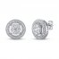 Diamond Stud Earrings 3/4 ct tw 14K White Gold