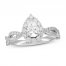 Neil Lane Diamond Engagement Ring 1-1/4 ct tw Pear/Round 14K White Gold