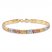 Stampato Bracelet 10K Tri-Tone Gold 7.25"