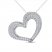Diamond Heart Necklace 1 ct tw 10K White Gold