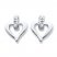 Heart Earrings Diamond Accents Sterling Silver