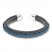 Men's Bracelet Stainless Steel/Leather 7.5" Length