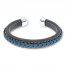 Men's Bracelet Stainless Steel/Leather 7.5" Length