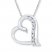 Diamond Heart Necklace 1/20 ct tw Round-cut Sterling Silver