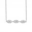 Diamond Geometric Necklace 1/5 ct tw Round-cut Sterling Silver