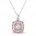Diamond Necklace 1/6 ct tw 10K Rose Gold Sterling SIlver 18"