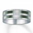 Men's 8mm Wedding Band Mother-of-Pearl Inlay Stainless Steel
