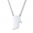 Rhode Island State Necklace Sterling Silver