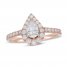 Neil Lane Diamond Engagement Ring 1 ct tw Pear/Round 14K Rose Gold