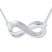 Diamond Infinity Necklace 1/10 ct tw Round-cut Sterling Silver