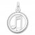 Music Note Charm Sterling Silver