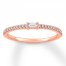 Diamond Anniversary Band 1/6 ct tw Baguette/Round 10K Rose Gold